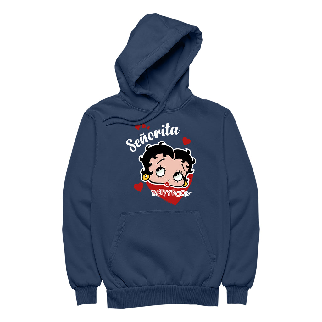 Betty Boop Senorita Hearts Women's Hooded Sweatshirt