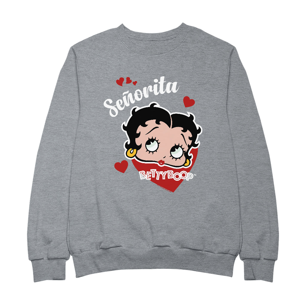 Betty Boop Senorita Hearts Women's Sweatshirt