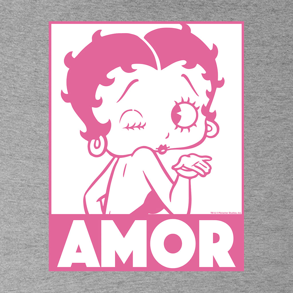 Betty Boop Amor Wink Kiss Kids Sweatshirt