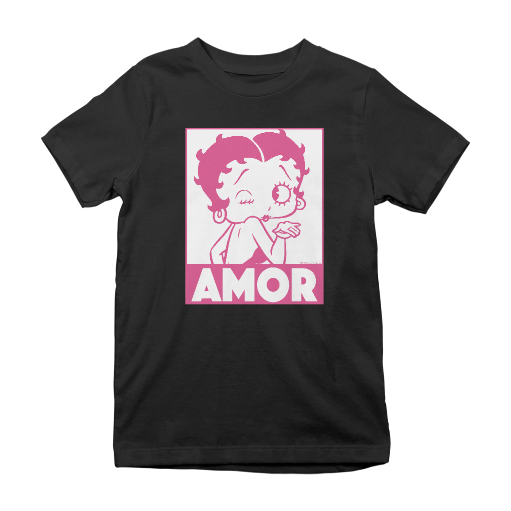 Betty Boop Amor Wink Kiss Kids T-Shirt