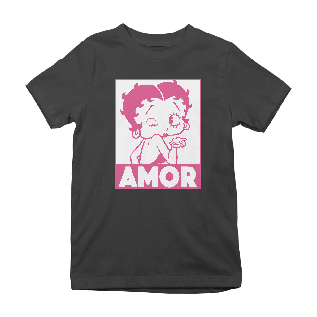 Betty Boop Amor Wink Kiss Kids T-Shirt