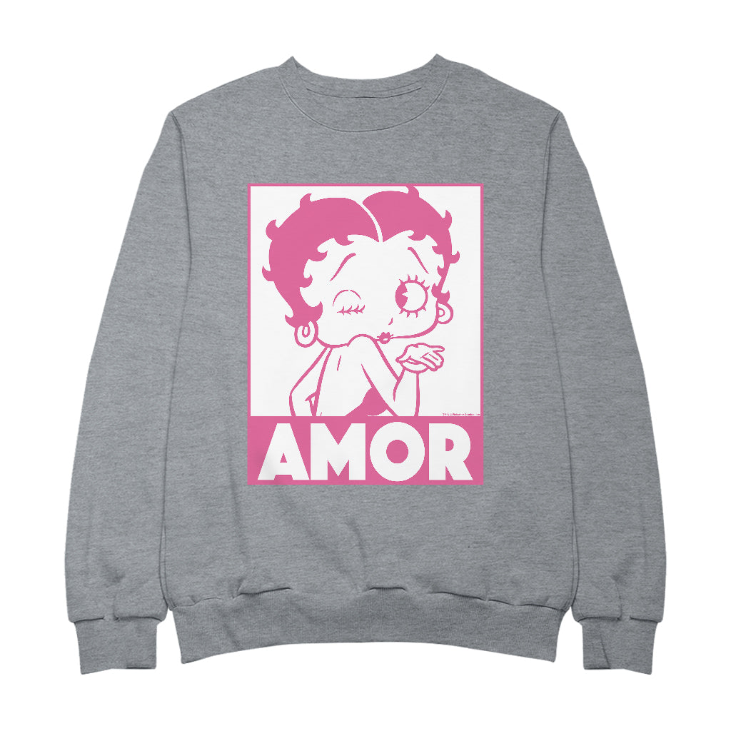 Betty Boop Amor Wink Kiss Men's Sweatshirt