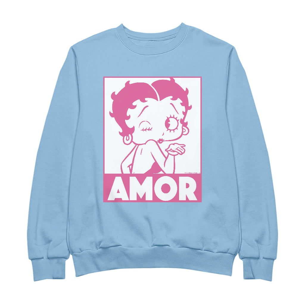 Betty Boop Amor Wink Kiss Men's Sweatshirt