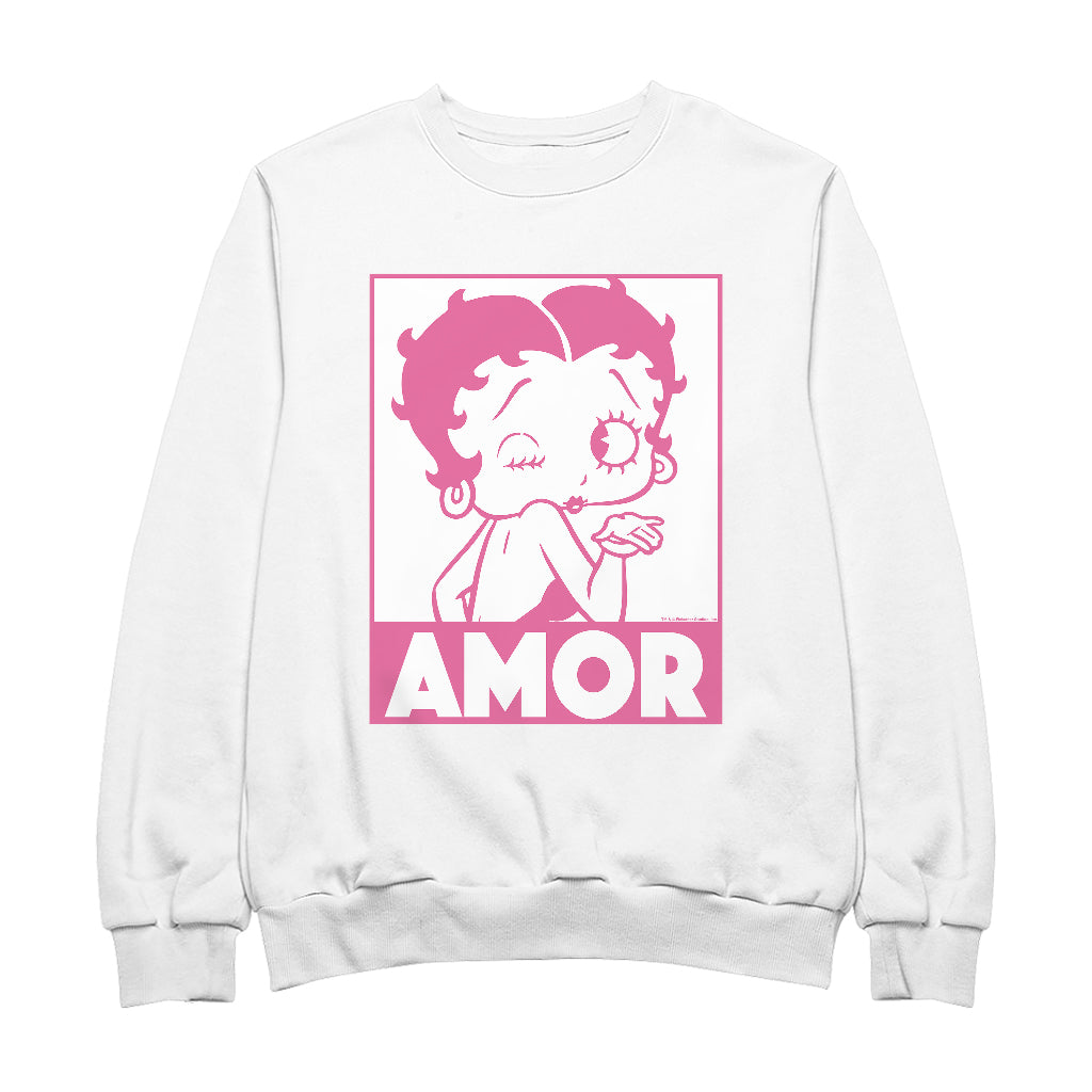 Betty Boop Amor Wink Kiss Men's Sweatshirt