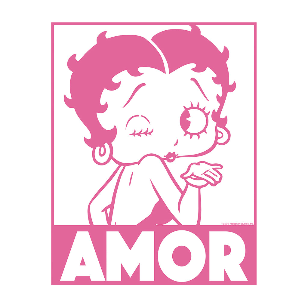 Betty Boop Amor Wink Kiss Kids Hooded Sweatshirt