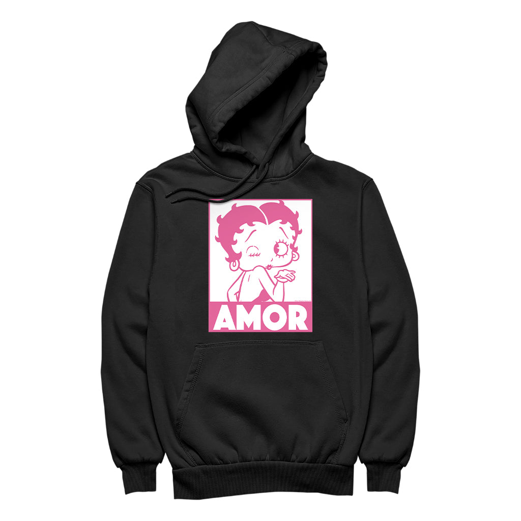 Betty Boop Amor Wink Kiss Women's Hooded Sweatshirt