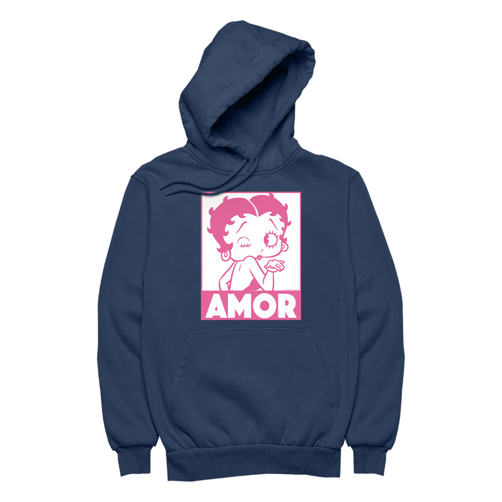Betty Boop Amor Wink Kiss Women's Hooded Sweatshirt