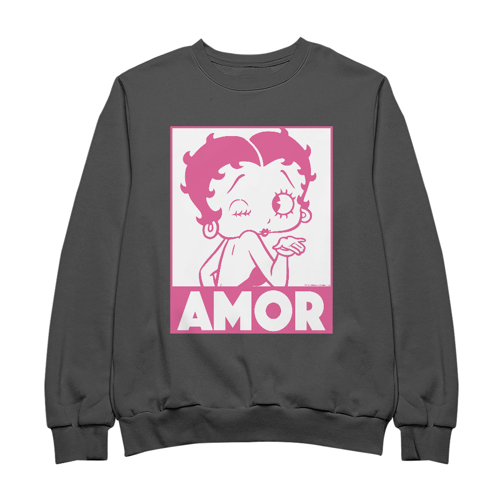 Betty Boop Amor Wink Kiss Women's Sweatshirt