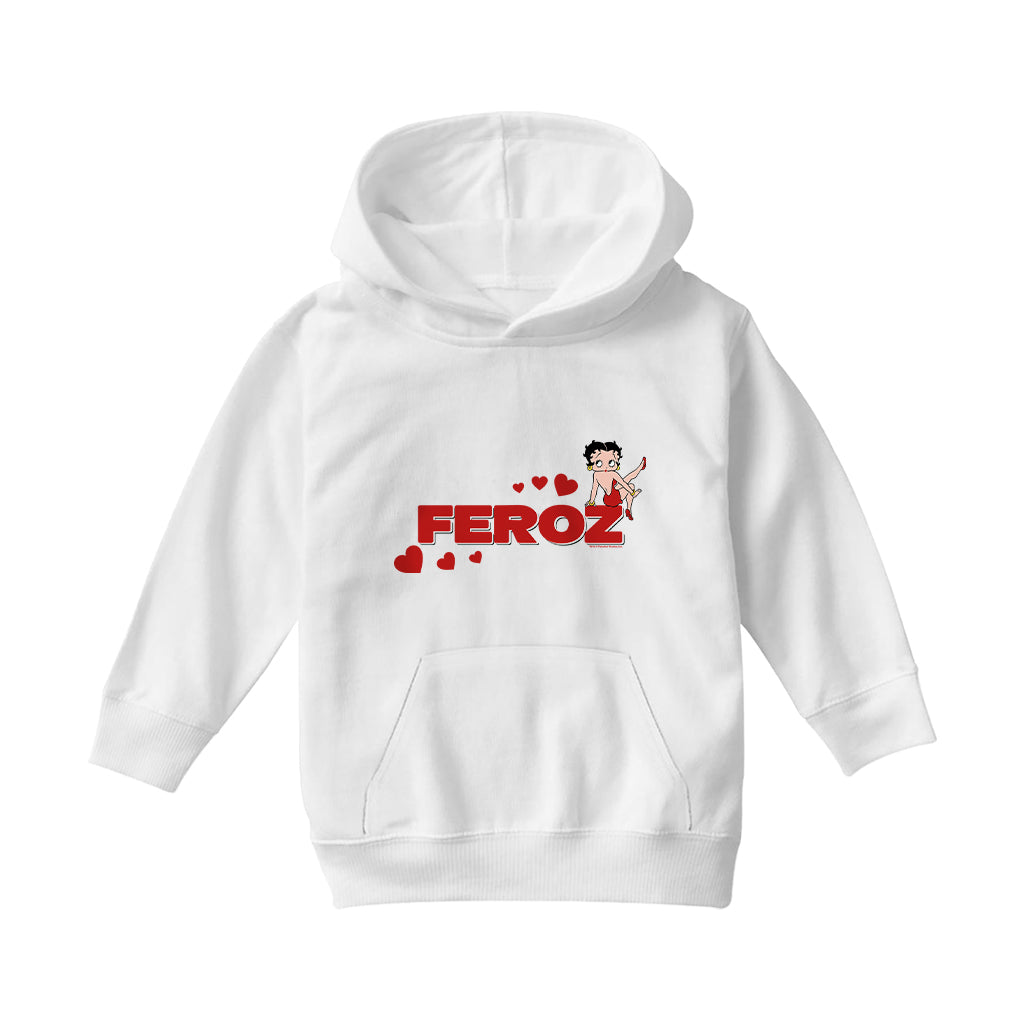 Betty Boop Feroz Hearts Kids Hooded Sweatshirt