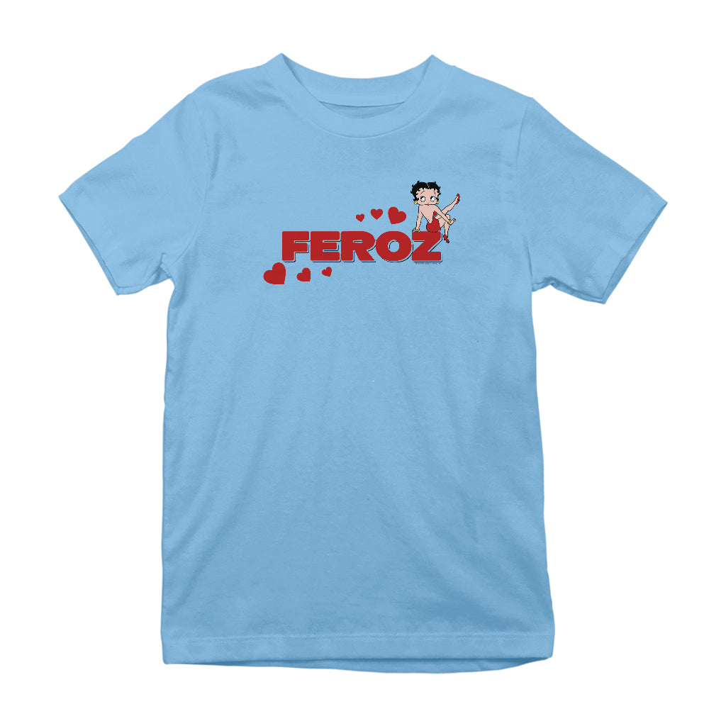 Betty Boop Feroz Hearts Kids T-Shirt