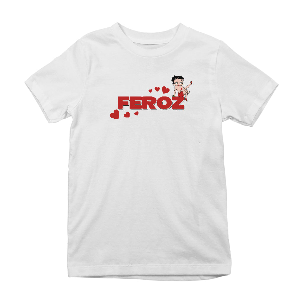 Betty Boop Feroz Hearts Kids T-Shirt