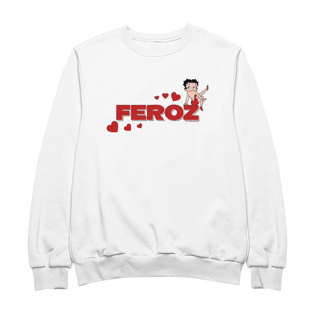 Betty Boop Feroz Hearts Men's Sweatshirt