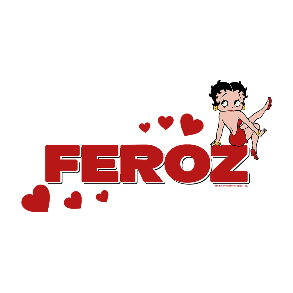 Betty Boop Feroz Hearts Men's Hooded Sweatshirt