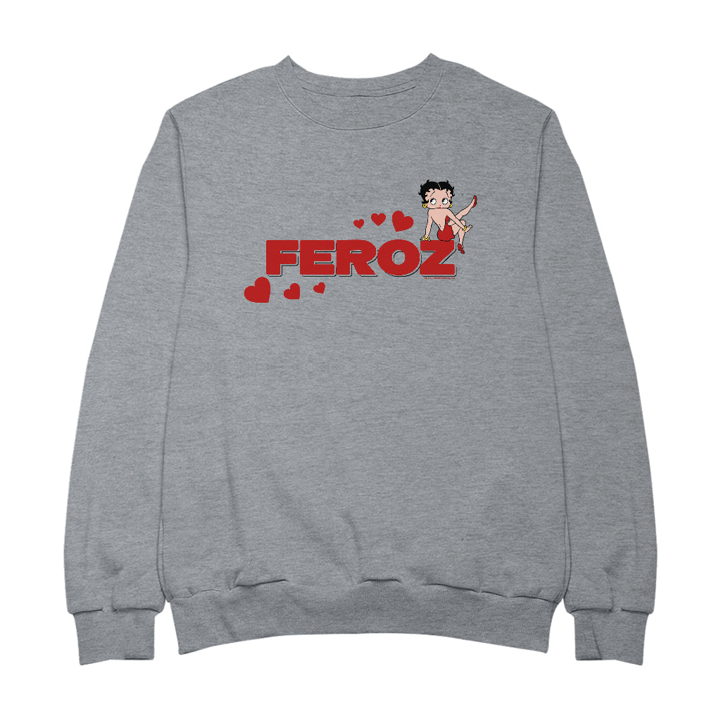 Betty Boop Feroz Hearts Women's Sweatshirt