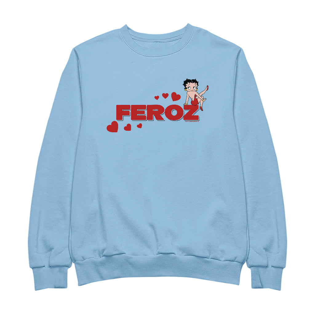 Betty Boop Feroz Hearts Women's Sweatshirt