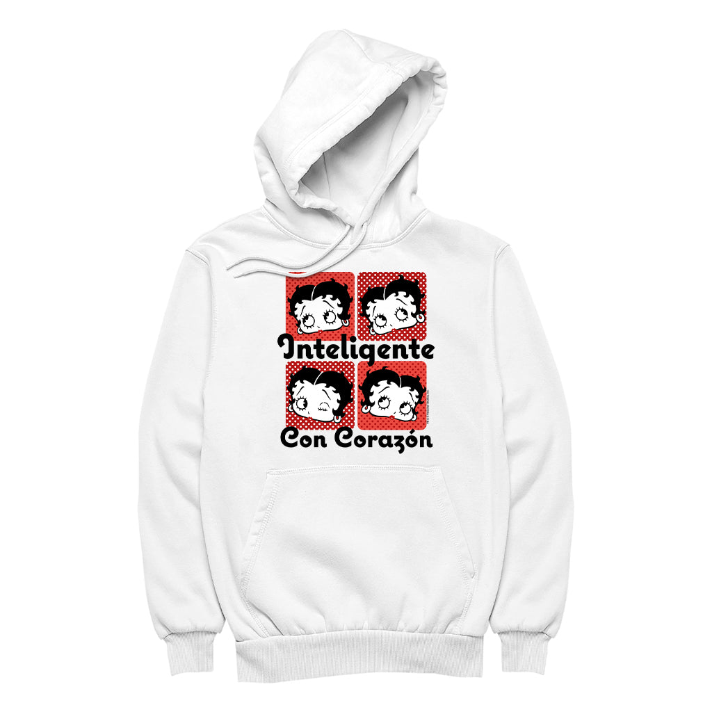 Betty Boop Inteligente Con Corazon Men's Hooded Sweatshirt