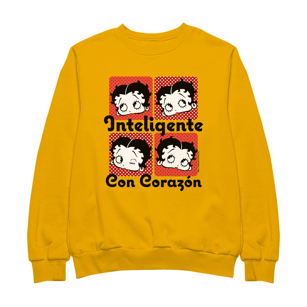 Betty Boop Inteligente Con Corazon Men's Sweatshirt