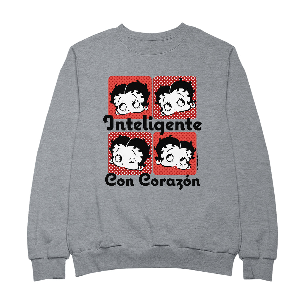 Betty Boop Inteligente Con Corazon Men's Sweatshirt