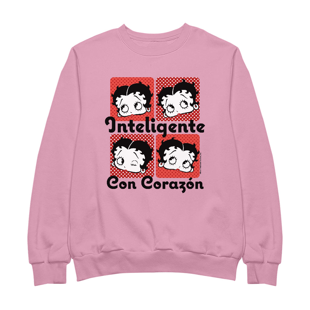 Betty Boop Inteligente Con Corazon Men's Sweatshirt