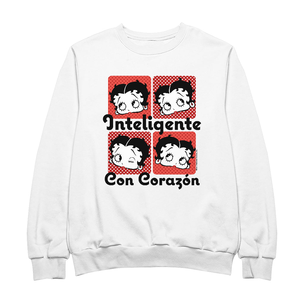 Betty Boop Inteligente Con Corazon Men's Sweatshirt
