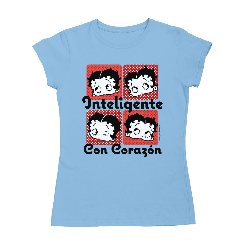 Betty Boop Inteligente Con Corazon Women's T-Shirt
