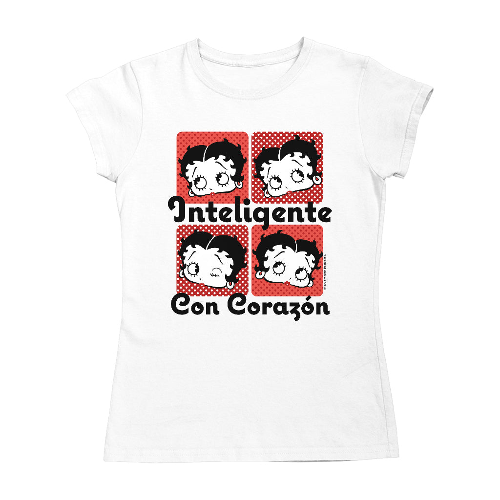 Betty Boop Inteligente Con Corazon Women's T-Shirt