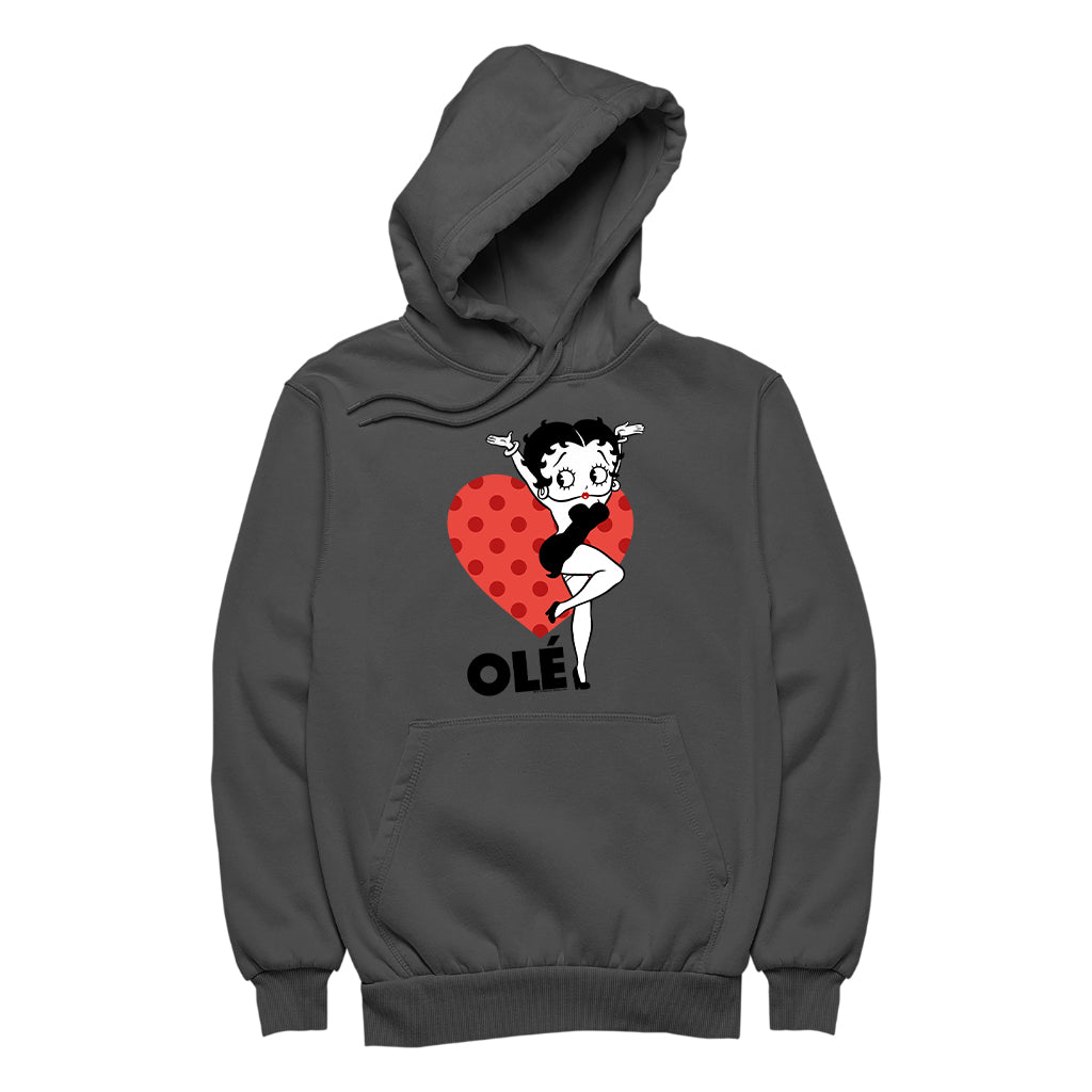 Betty Boop Ole Heart Pose Men's Hooded Sweatshirt