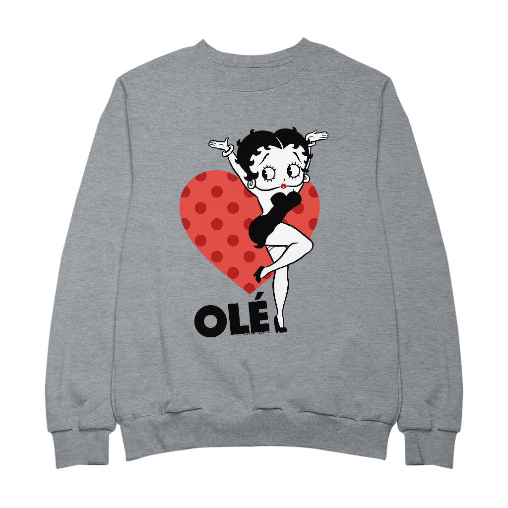 Betty Boop Ole Heart Pose Men's Sweatshirt