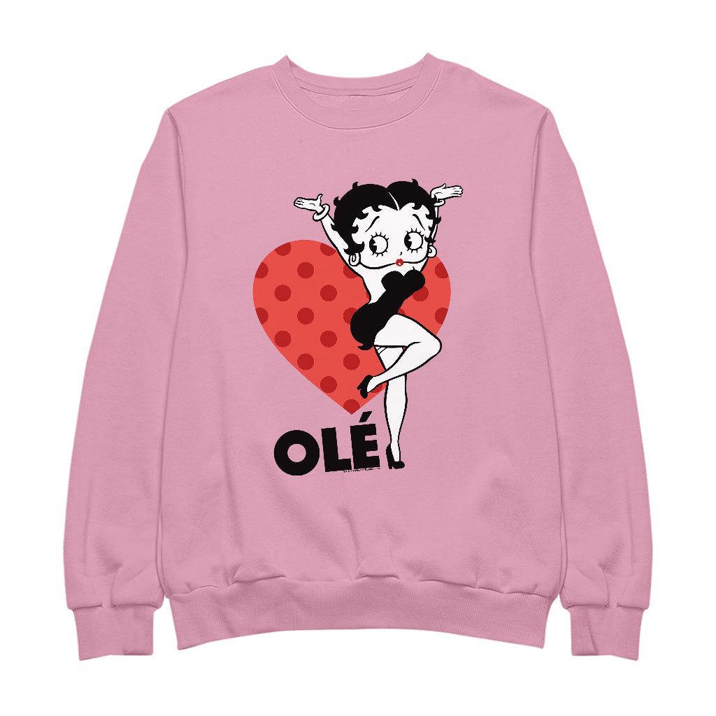 Betty Boop Ole Heart Pose Men's Sweatshirt