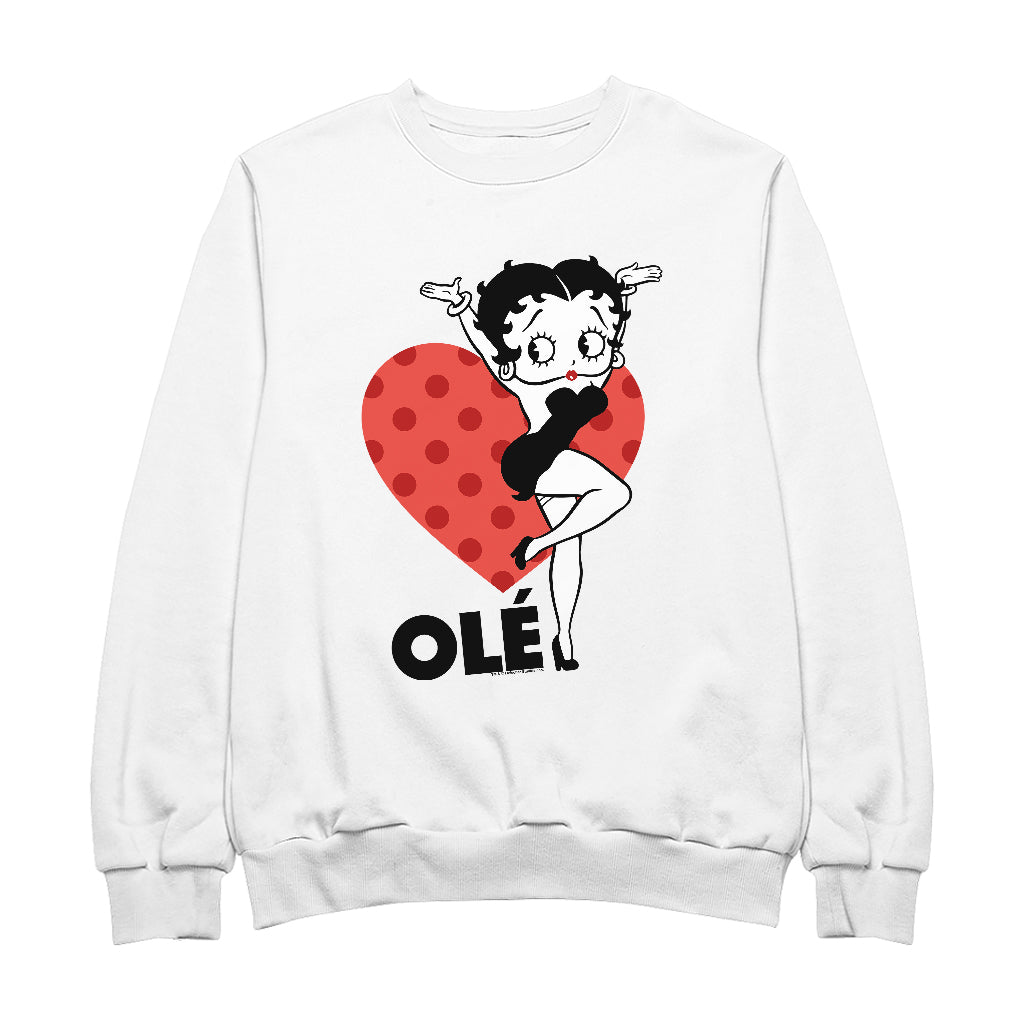 Betty Boop Ole Heart Pose Men's Sweatshirt