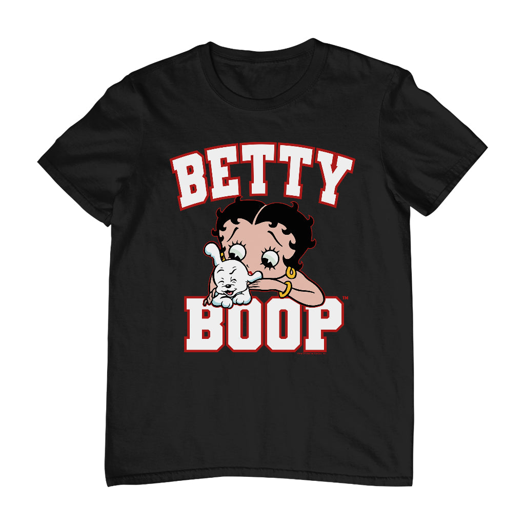 Betty Boop Big Font With Pudgy Men's T-Shirt
