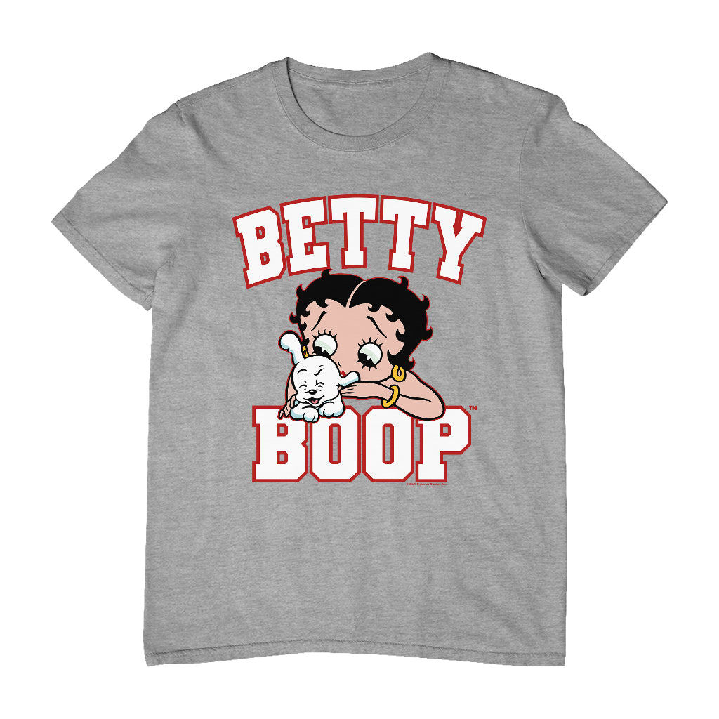 Betty Boop Big Font With Pudgy Men's T-Shirt