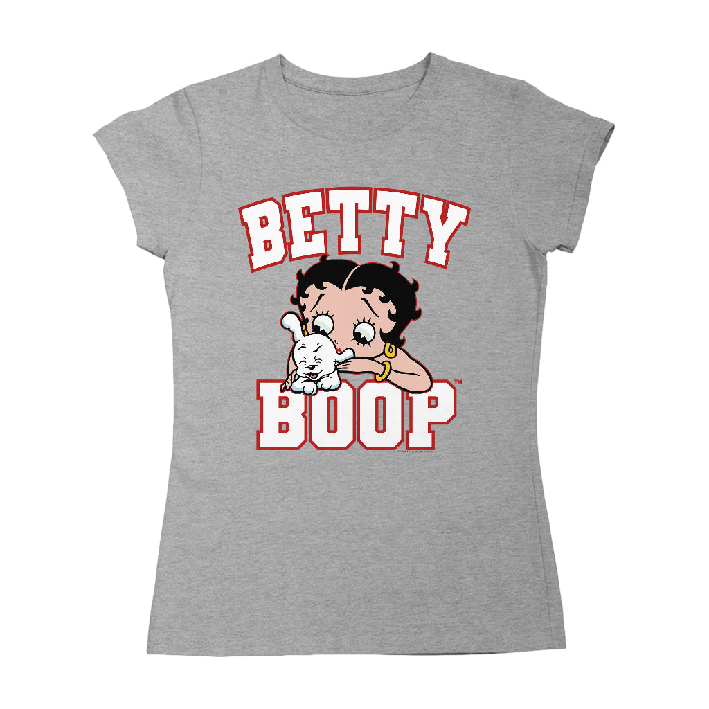 Betty Boop Big Font With Pudgy Women's T-Shirt