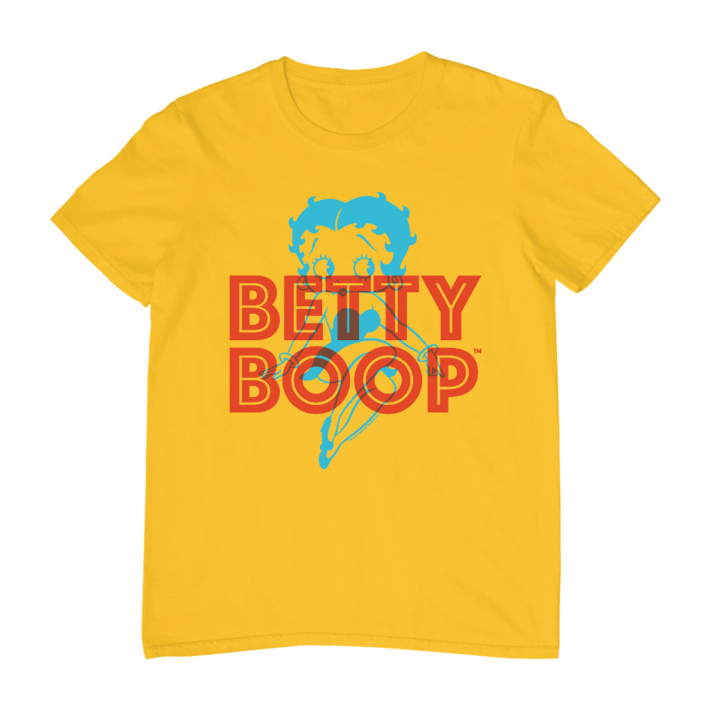 Betty Boop Red And Blue Sitting Pose Men's T-Shirt