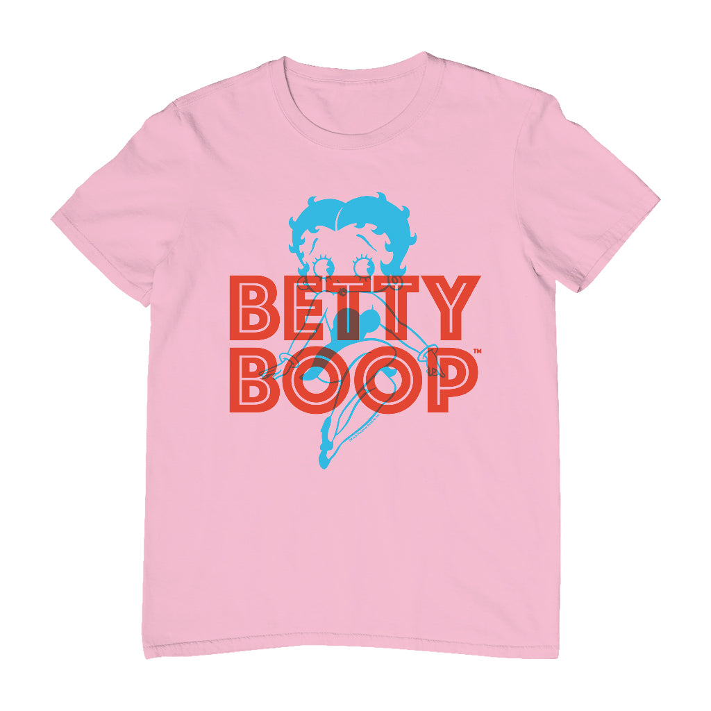 Betty Boop Red And Blue Sitting Pose Men's T-Shirt