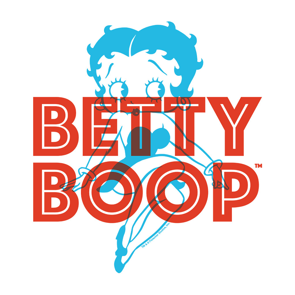 Betty Boop Red And Blue Sitting Pose Men's Sweatshirt