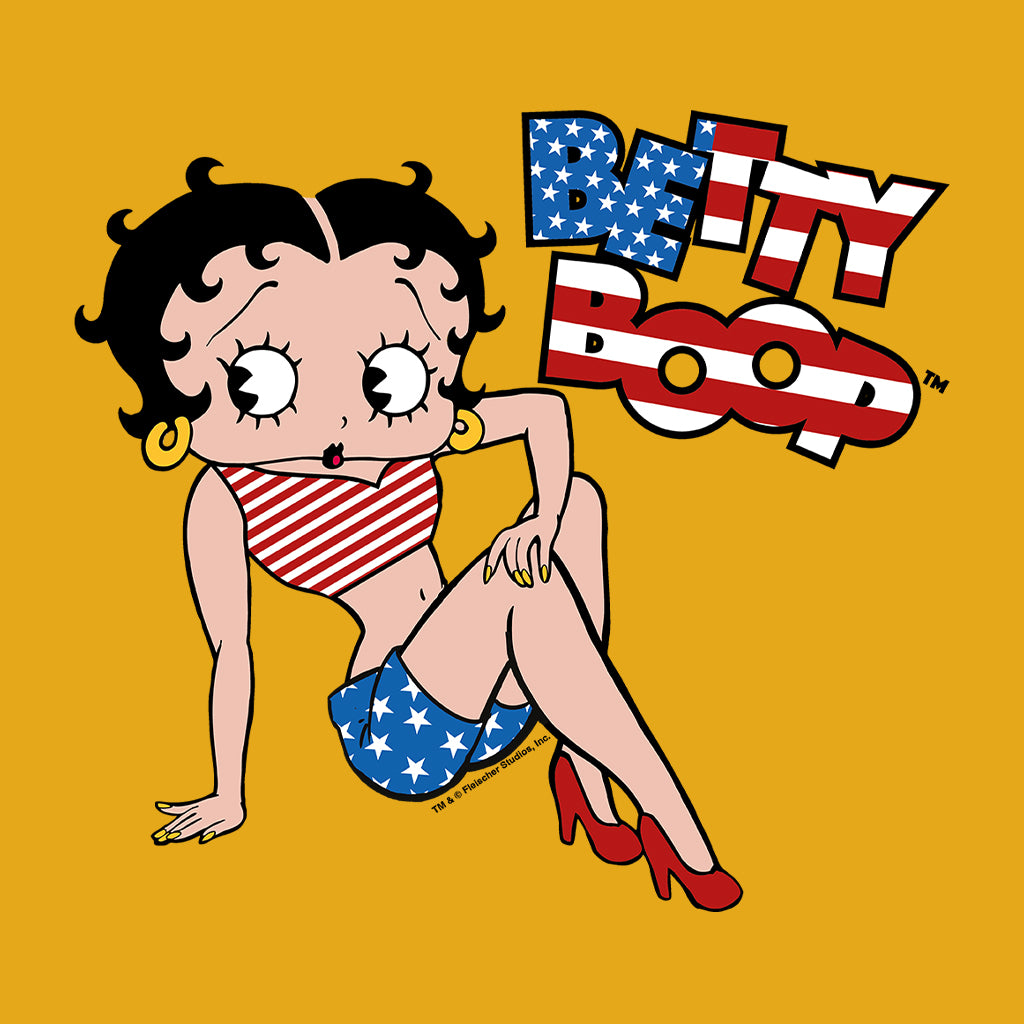 Betty Boop USA Flag Clothing Logo Men's Hooded Sweatshirt