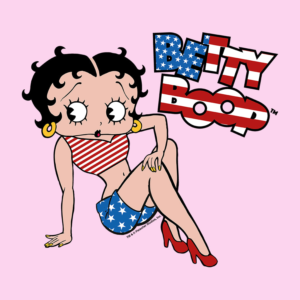 Betty Boop USA Flag Clothing Logo Women's Hooded Sweatshirt