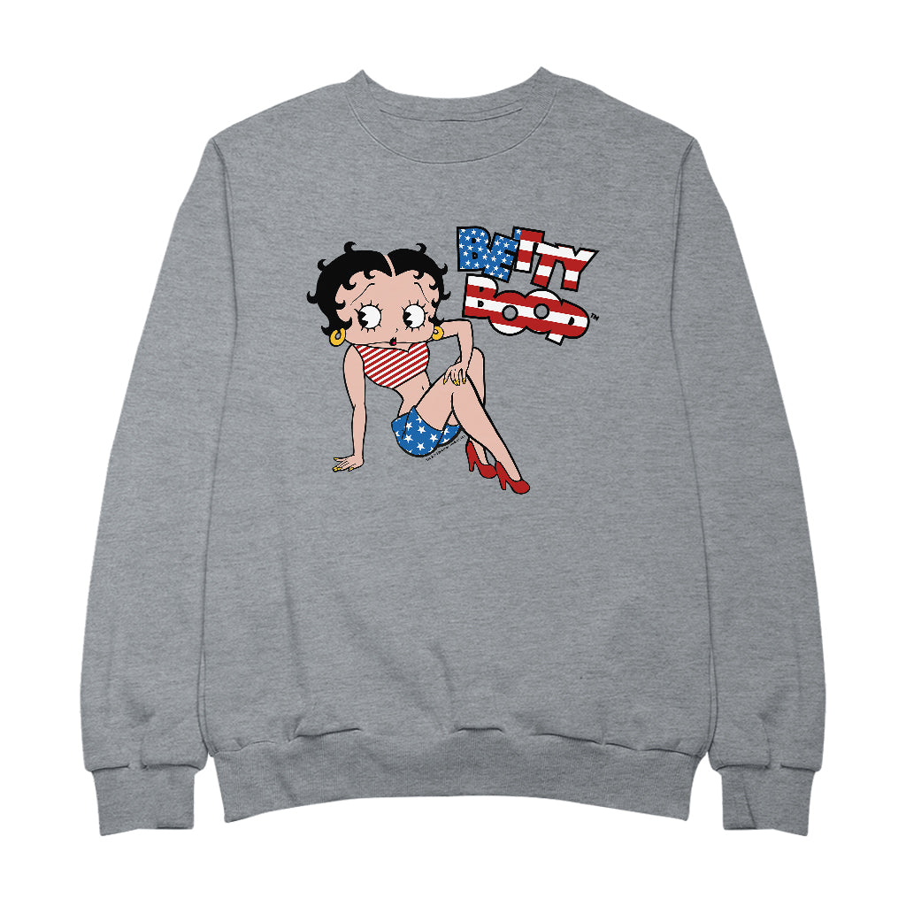 Betty Boop USA Flag Clothing Logo Men's Sweatshirt