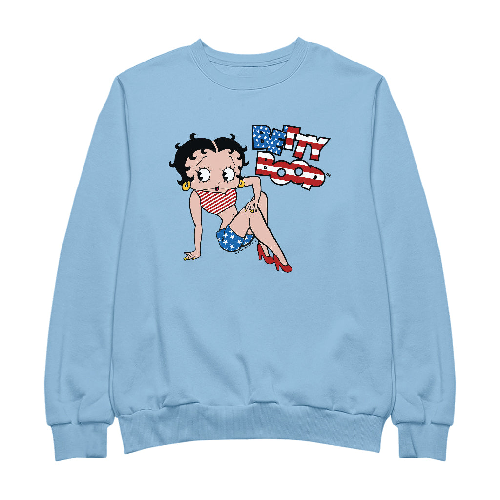 Betty Boop USA Flag Clothing Logo Men's Sweatshirt