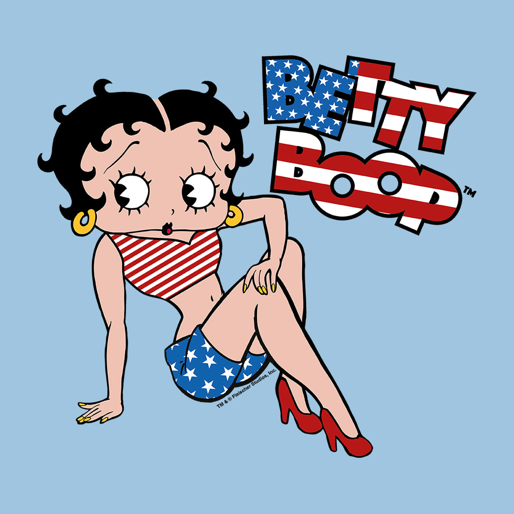 Betty Boop USA Flag Clothing Logo Women's Sweatshirt