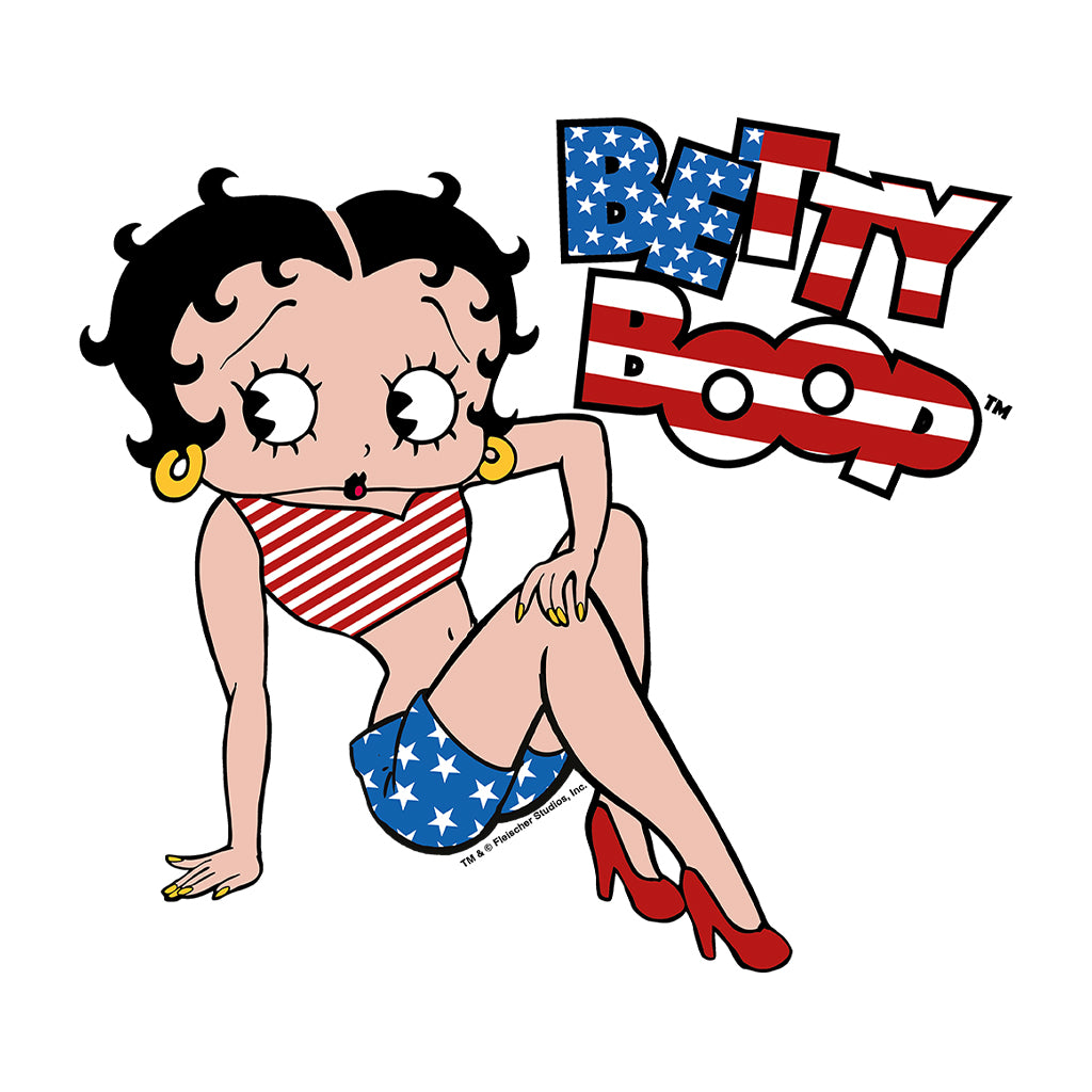 Betty Boop USA Flag Clothing Logo Men's Hooded Sweatshirt