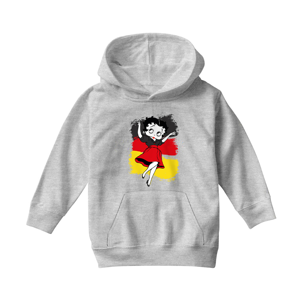 Betty Boop Germany Flag Dress Kids Hooded Sweatshirt
