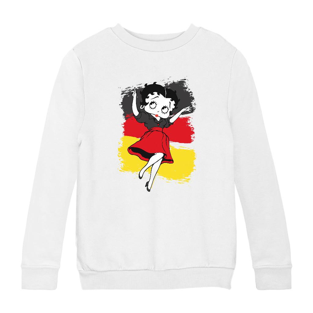 Betty Boop Germany Flag Dress Kids Sweatshirt