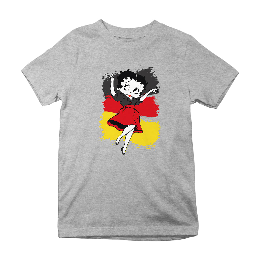 Betty Boop Germany Flag Dress Kids T-Shirt