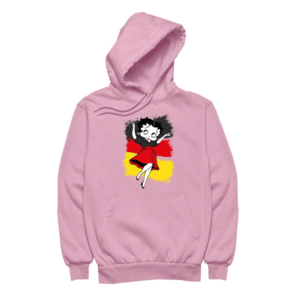 Betty Boop Germany Flag Dress Men's Hooded Sweatshirt