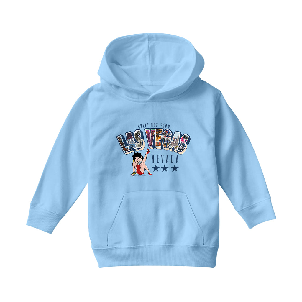 Betty Boop Las Vegas Nevada Kids Hooded Sweatshirt