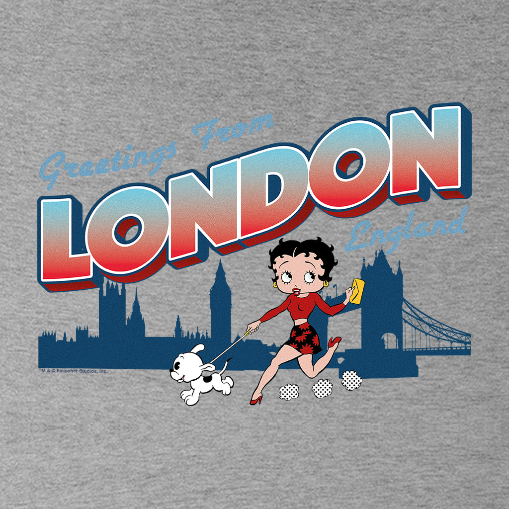 Betty Boop London England Kids Hooded Sweatshirt