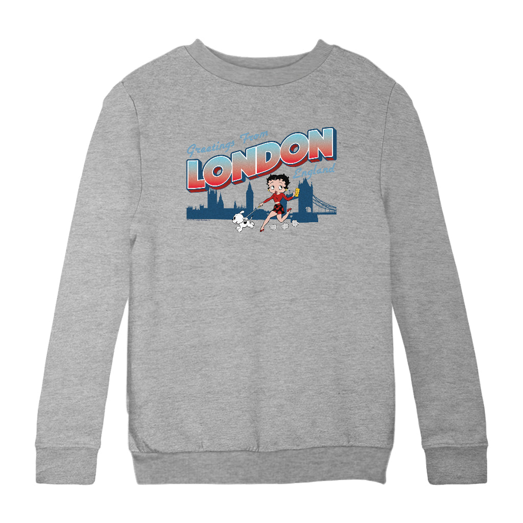 Betty Boop London England Kids Sweatshirt