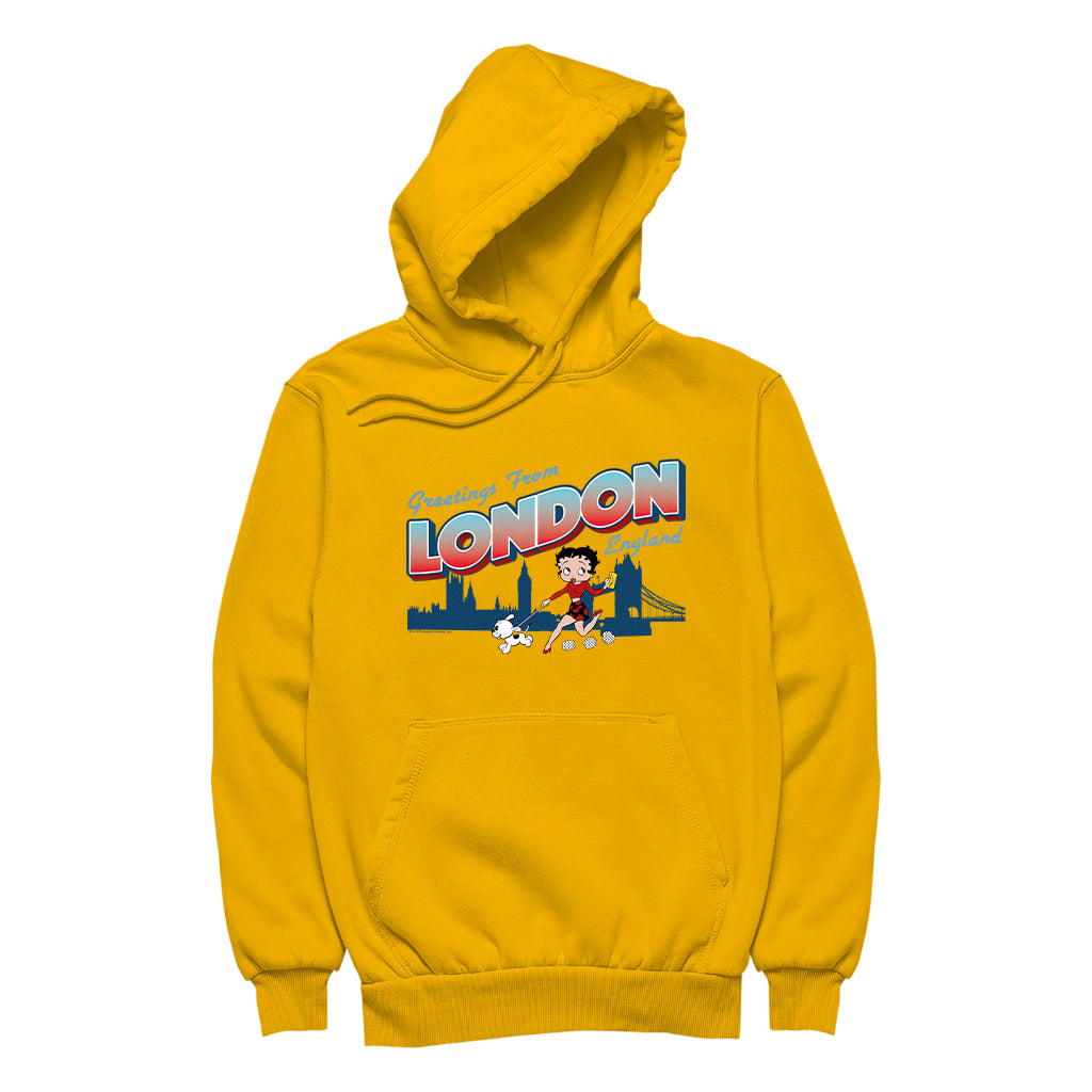 Betty Boop London England Men's Hooded Sweatshirt